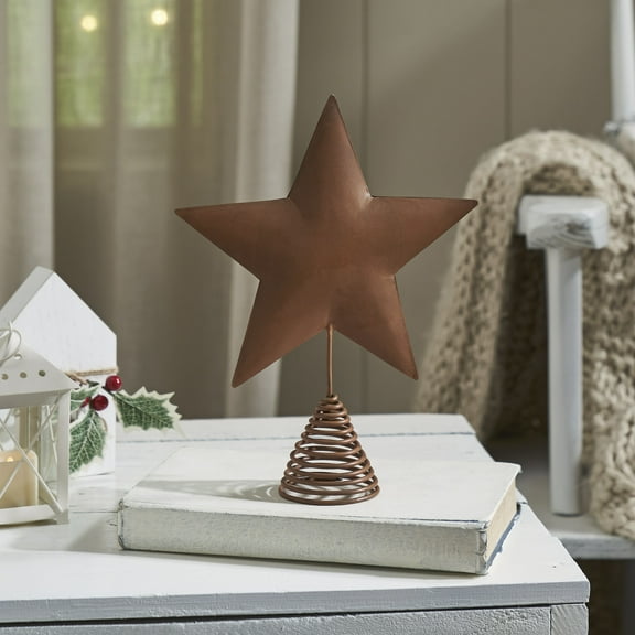 VHC Brands Rust Star Metal Tree Topper 10.6 inch