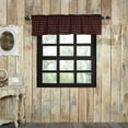 thumbnail image 1 of VHC Brands Rustic & Lodge Kitchen Window Cumberland Curtain, Valance 16x72, Chili Pepper Red, 1 of 7