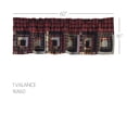 thumbnail image 1 of VHC Brands Rustic & Lodge Kitchen Window Cumberland Red Patchwork Curtain, Valance 16x60, 1 of 7