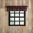 thumbnail image 1 of VHC Brands Rustic & Lodge Kitchen Window Curtains-Cumberland Patchwork Bedding Accessory, Valance 16x72, Chili Pepper Red, 1 of 7