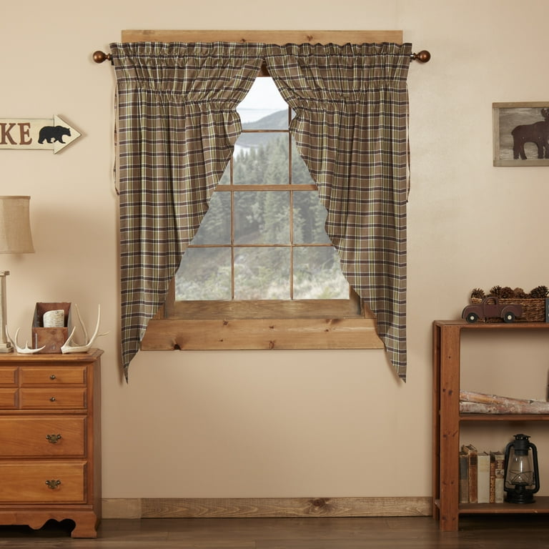 Lodge Window Wyatt Prairie Curtain Pair