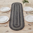 thumbnail image 1 of VHC Brands Sawyer Mill Black White Jute Oval Runner 12x48, 1 of 1