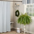 thumbnail image 1 of VHC Brands Sawyer Mill Blue Decorative Farmhouse Ticking Stripe Buttonholes 72x72 Shower Curtain, 1 of 6