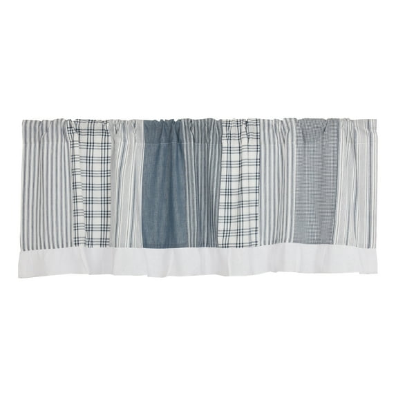 VHC Brands Sawyer Mill Blue Patchwork Valance (Valance 19x72)