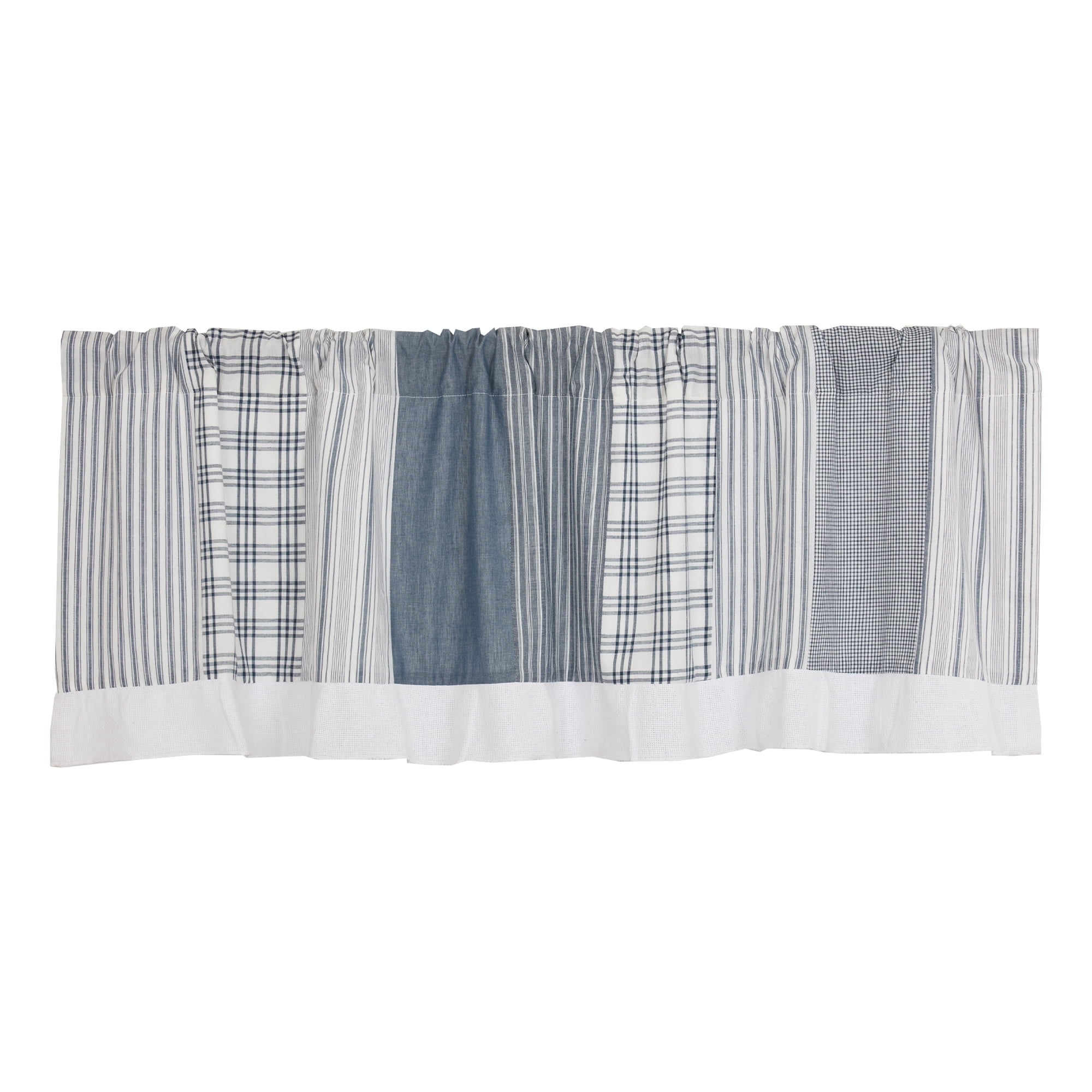 VHC Brands Sawyer Mill Blue Patchwork Valance (Valance 19x72)