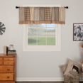 thumbnail image 1 of VHC Brands Sawyer Mill Curtain, Valance 19x60, Charcoal Grey, 1 of 7