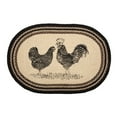 thumbnail image 1 of VHC Brands Sawyer Mill Farmhouse Charcoal Poultry Jute Kitchen Oval Rug, 1 of 7
