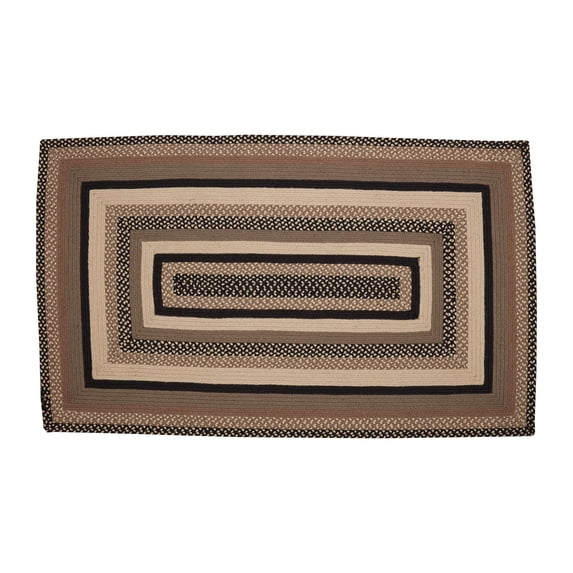 VHC Brands Sawyer Mill Farmhouse Jute Floor Rectangular Rug, Charcoal Creme