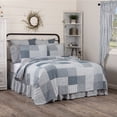 thumbnail image 1 of VHC Brands Sawyer Mill Patchwork Chambray Cotton Farmhouse Pre-Washed King Bedding Accessory, Quilt 105x95, Blue Denim, 1 of 6