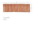 thumbnail image 1 of VHC Brands Sawyer Mill Plaid Cotton Farmhouse Kitchen Curtains Rod Pocket Hanging Loops 16x72 Valance, Red, 1 of 6