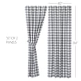 thumbnail image 1 of VHC Brands Sawyer Mill Plaid Panel, Black, 84x40, Set of 2, 1 of 6