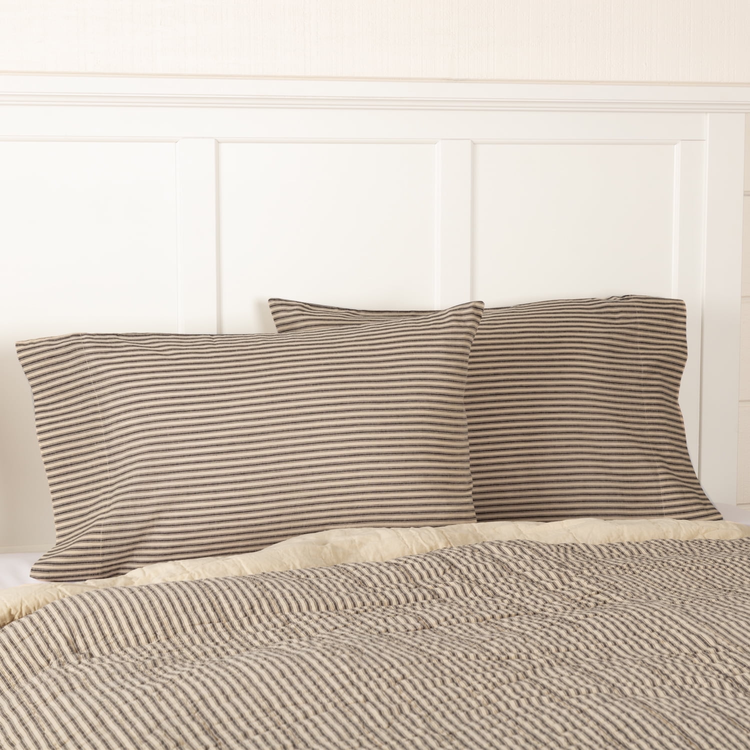 VHC Brands Sawyer Mill Ticking Stripe Pillowcase - Thumbnail 5