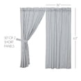 thumbnail image 1 of VHC Brands Sawyer Mill Ticking Striped Cotton Farmhouse Curtains Rod Pocket Tie Back(s) Panel Pair, Blue, 1 of 7
