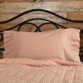 thumbnail image 1 of VHC Brands Sawyer Mill Ticking Striped Cotton Farmhouse Standard Bedding Accessory, Pillowcase Set 21x30, Red Country, 1 of 5
