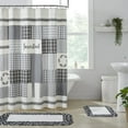 thumbnail image 1 of VHC Brands, Sawyer Mill™ Stenciled Patchwork Shower Curtain, Black, 72x72, 1 of 7