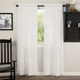 thumbnail image 1 of VHC Brands Farmhouse 84"x40" Panel Pair White Rod Pocket Ruched Window Curtains, 1 of 7