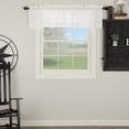 thumbnail image 1 of VHC Brands Farmhouse 16"x72" Valance White Rod Pocket Kitchen Window Curtains, 1 of 8