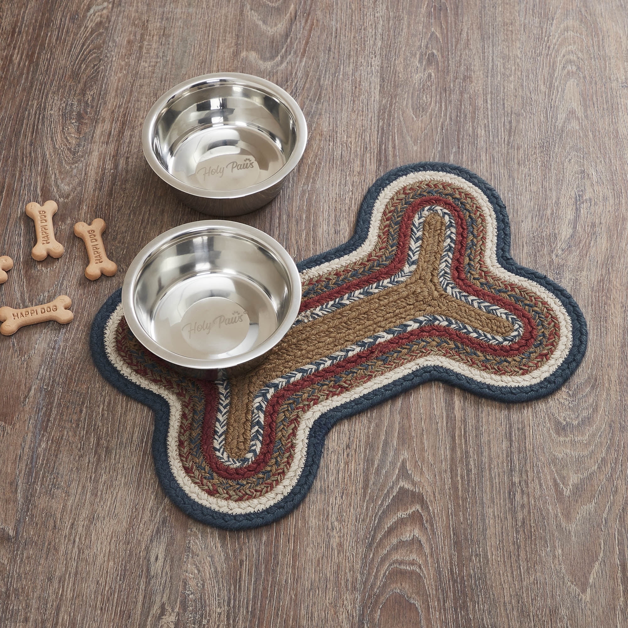 VHC Brands Stratton Indoor/Outdoor Pet Food Mat for Dogs Cats Kitchen ...