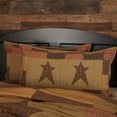 thumbnail image 1 of VHC Brands Stratton Primitive King Sham Tan Appliqued Cotton Star Hand Quilted Rectangle Bedroom Decor, 1 of 5