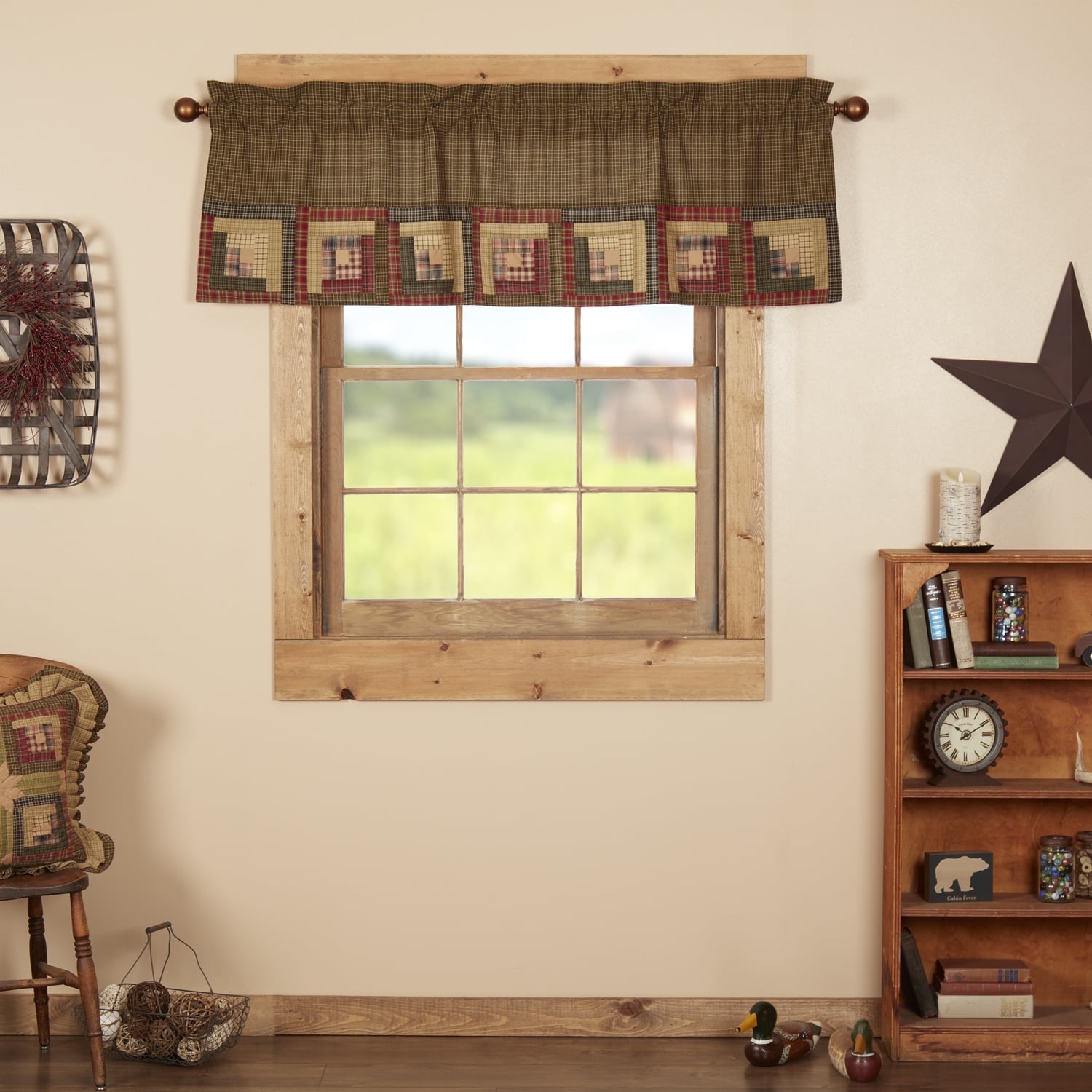 Rustic Valance VHC Brands Tea Cabin Rustic 20