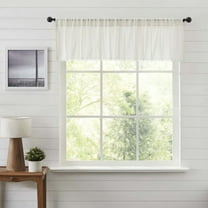 VHC Brands Tobacco Cloth Antique White Patchwork Valance, 16x72