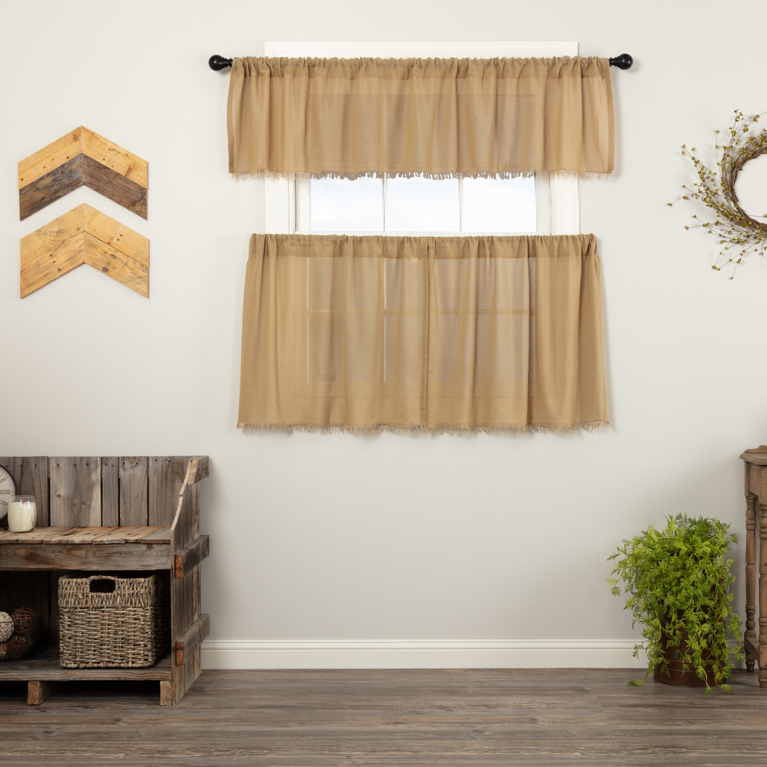 tobacco cloth valances Valance Fringed The airy Tobacco Cloth Curtains