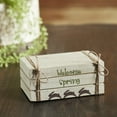 thumbnail image 1 of VHC Brands Welcome Spring Faux Book Stack 2.5x6x4, Easter/Spring Decor, Dining Room Entry Living Room Figurine, Painted, Spring In Bloom Collection, Rectangle 2.5x6, Welcome Spring Bunnies, Creme, 1 of 3