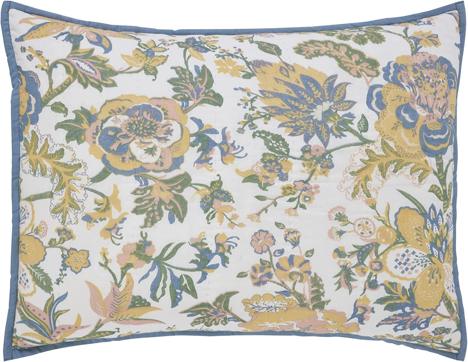 Farmhouse Quilt VHC Brands Wilder Reversible – King Size (105x95), Floral & Solid Blue, 100% Cotton, Hand-Quilted Vhc Brands Quilt Farmhouse Quilt VHC Brands Wilder Reversible – King Size (105x95), Floral & Solid Blue, 100% Cotton, Hand-Quilted Vhc Brands Quilt