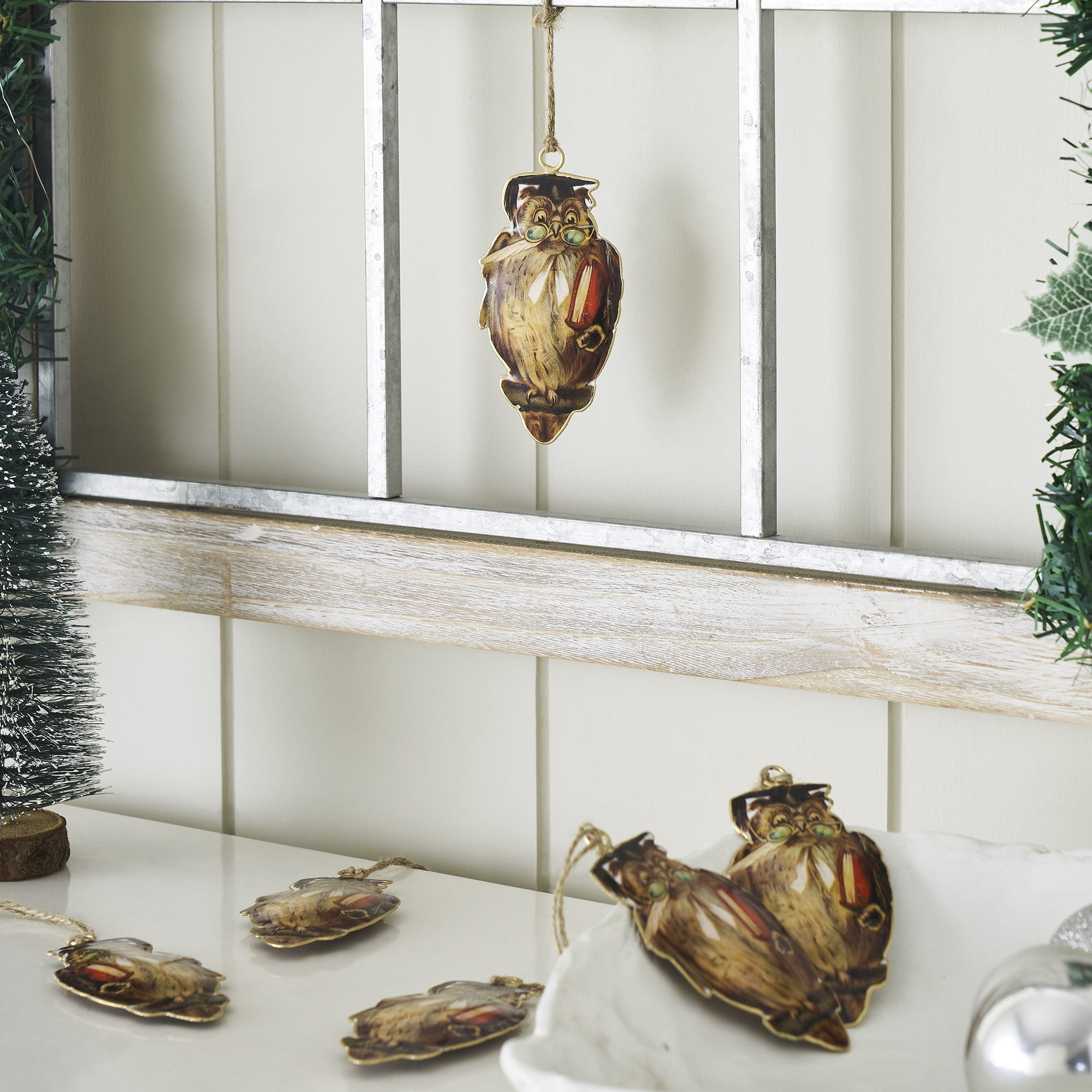 VHC Brands Wise Owl Ornament - Thumbnail 3