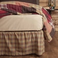 thumbnail image 1 of VHC Brands Wyatt Bedding Accessory, Twin Skirt 39x76x16, Plaid Tan, 1 of 5