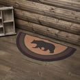 thumbnail image 1 of VHC Brands Wyatt Stenciled Bear Jute Rug Half Circle w/Pad 16.5x33, 1 of 5