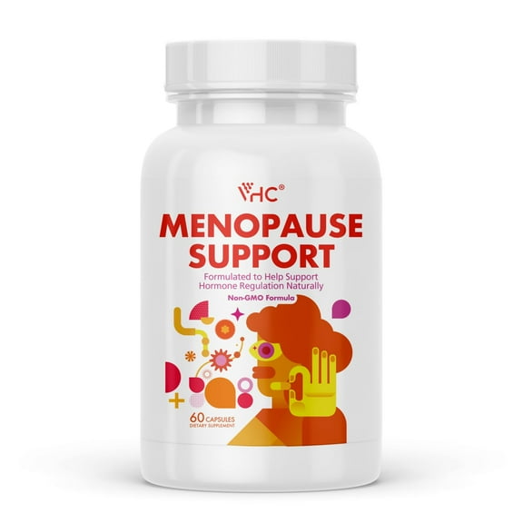 VHC Menopause Support Supplement with Soy Isoflavones & Black Cohosh Hormone Balance, Hot Flash Relief, Night Sweats Dong Quai, Red Clover, Chasteberry 30-Day Supply