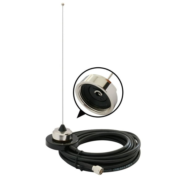 VHF 155-174MHz Antenna with NMO Magnetic Mount MINI Connector RG58 Cable Compatible with CB Mobile Radio (155-174MHz)