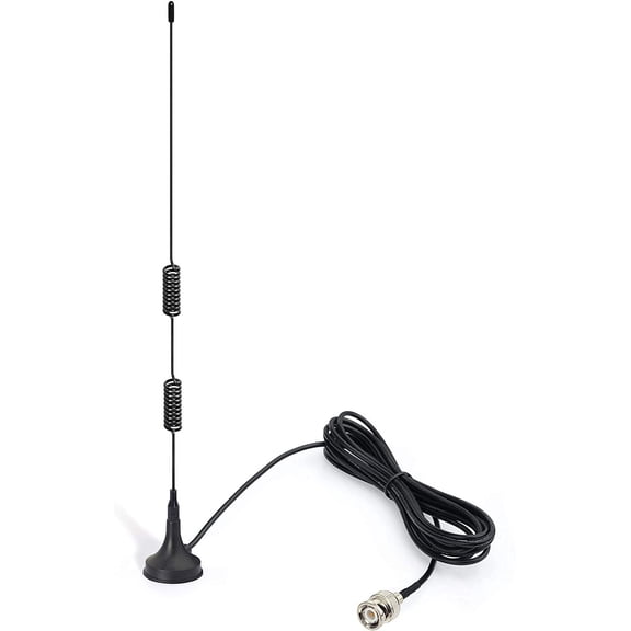 VHF UHF Ham Amateur Radio Police Scanner Antenna Magnetic Base BNC Male Antenna Compatible with Uniden Bearcat Whistler Shack Police Scanner Radio