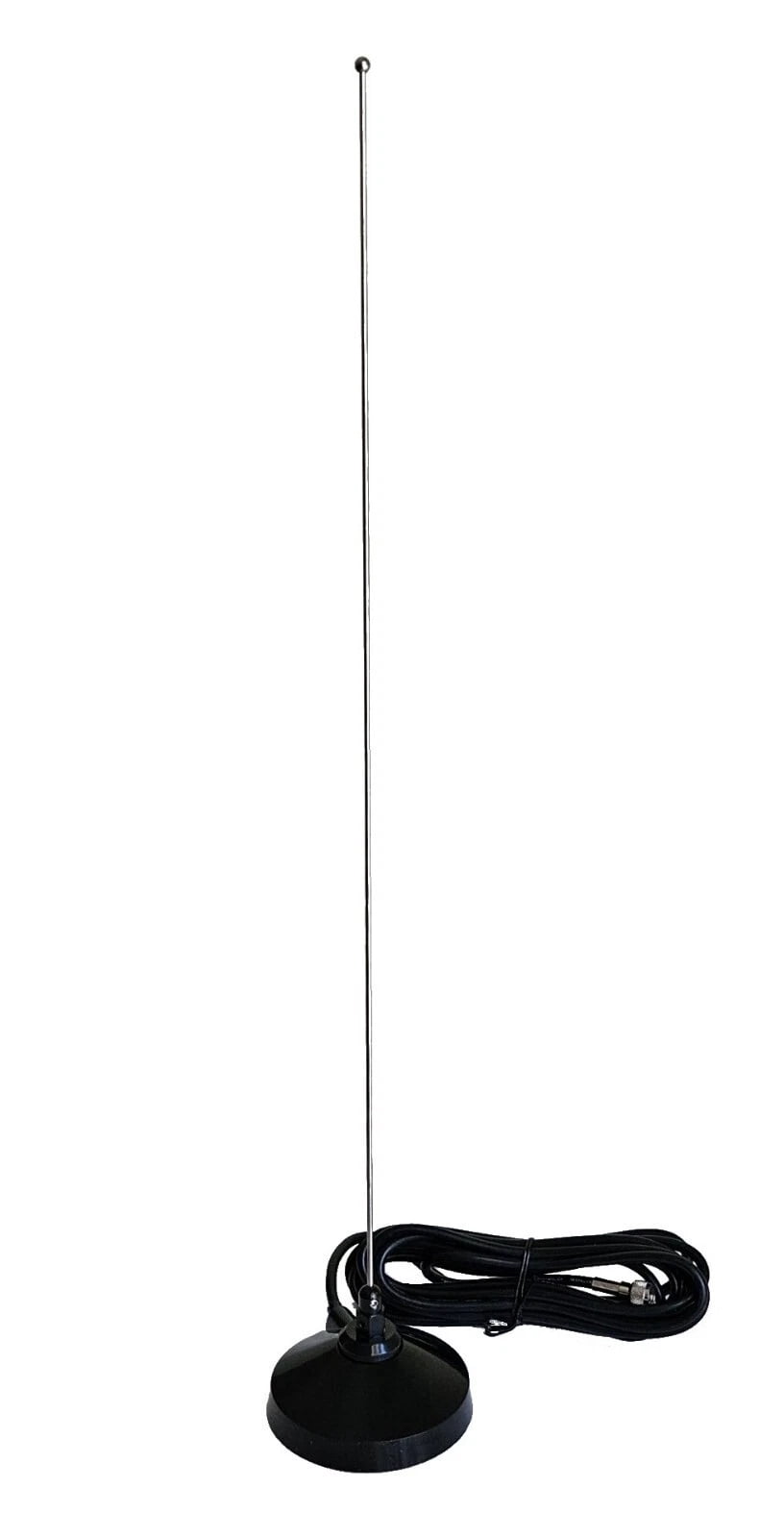Mobile Antenna VHF UHF Tunable With 3 1/4" Magnet Mount 12' RG58 Mini-UHF Connector For Motorola Radio