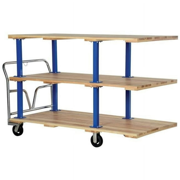 VHPT-TD-3672 36 x 72 in. Triple Deck Hardwood Platform Cart