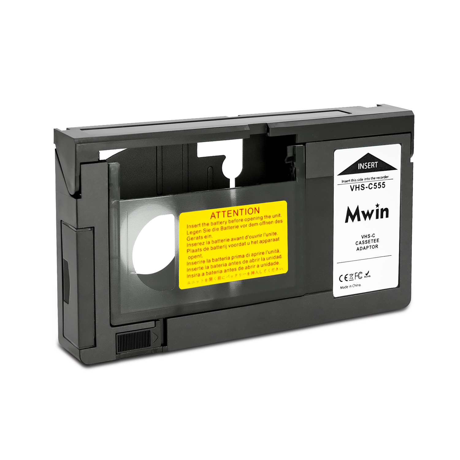 VHSC Cassette Adapter for VHSC Camcorders, Motorized VHSC/VHS Video