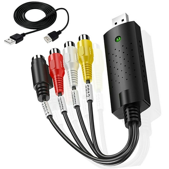 The VHS to Digital Converter USB 2.0 Video Converter Audio Capture Card VHS Box VHS VCR TV to Digital Converter Support Win 2000/Win Xp/ Win Vista /Win 7/Win 8/ Win 10 Linux Mac/Android