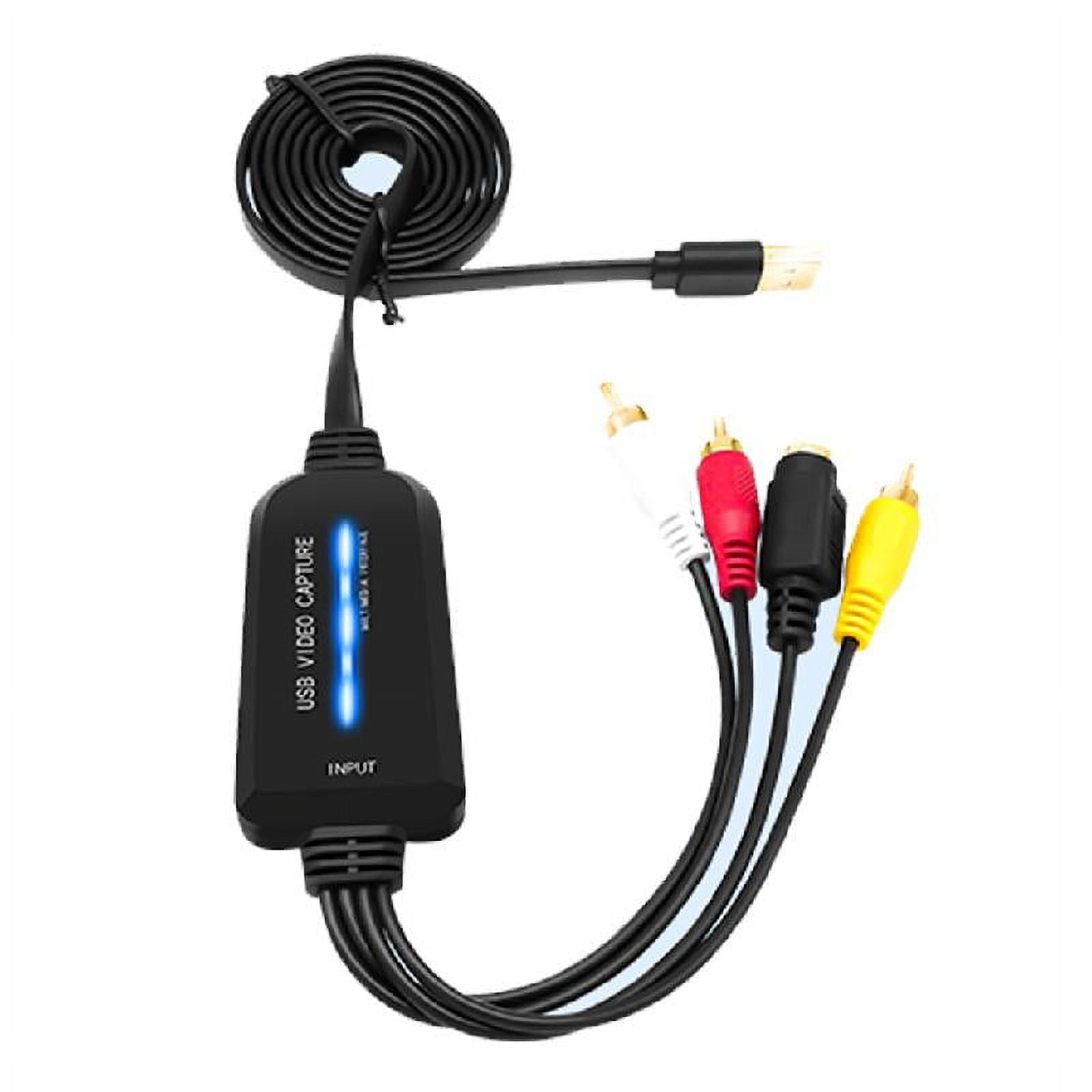 VHS to Digital Converter USB 2.0 Video Converter Audio Capture Card for Win 7/8