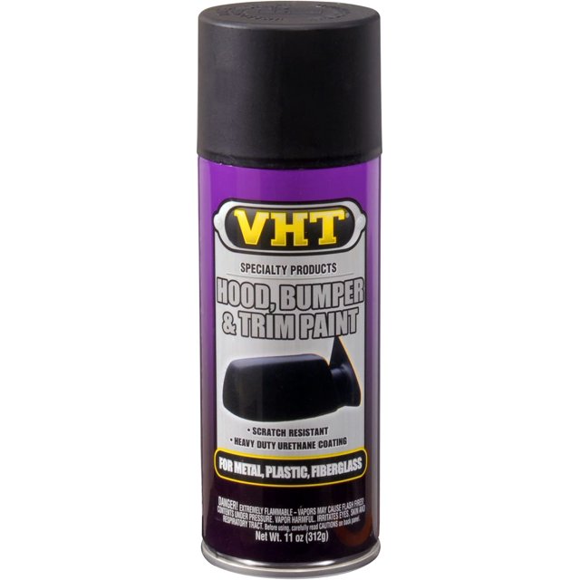 VHT Hood, Bumper & Trim Paint Satin Spray Black 11 Oz.