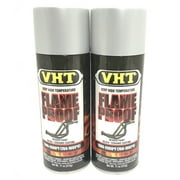 VHT SP106-2 PACK FLAT SILVER High Temperature Flame Proof Header Paint - 11 oz