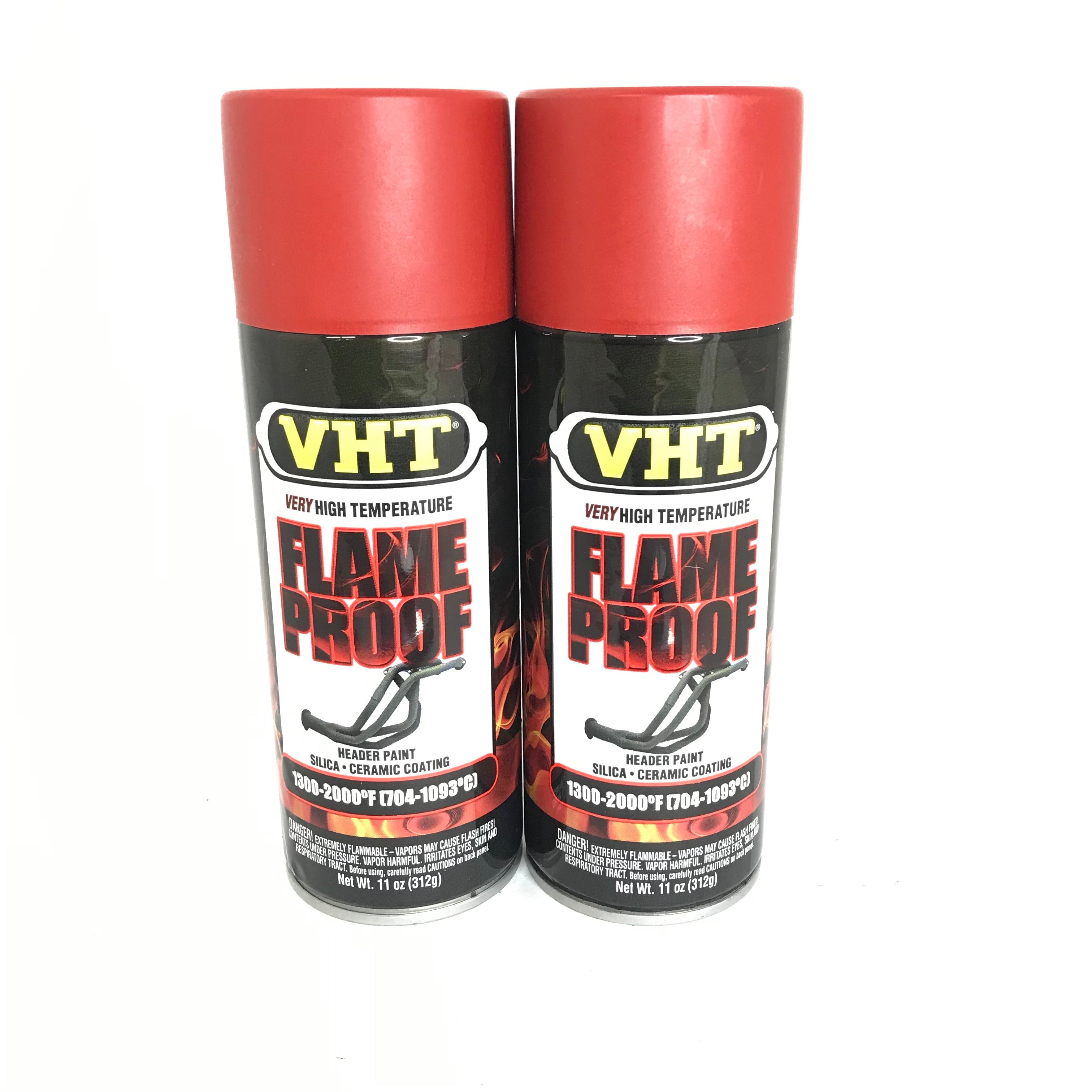 VHT SP1092 PACK High Temperature Flame Proof FLAT RED Header Spray