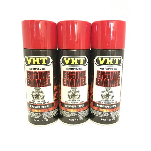 VHT SP121-3 PACK RED Engine Enamel High Heat Drive Train Paint - 11 oz
