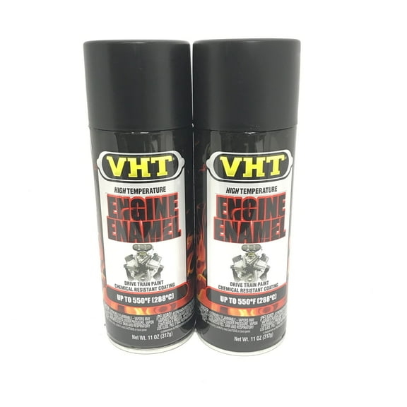 VHT SP139-2 PACK GM SATIN BLACK Engine Enamel High Heat Drive Train Paint - 11 oz