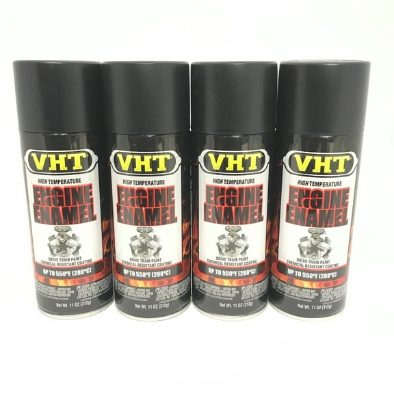 VHT SP139-4 PACK GM SATIN BLACK Engine Enamel High Heat Drive Train Paint - 11 oz