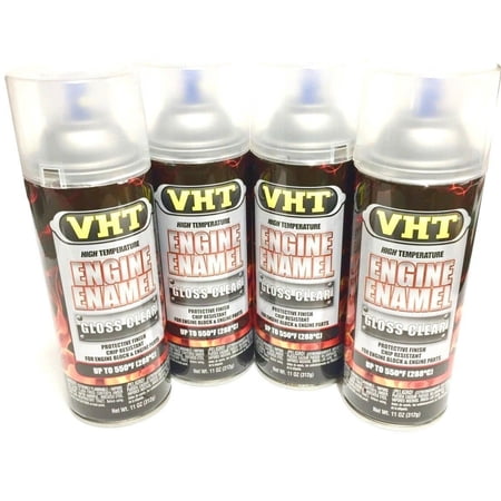 VHT SP145-4 PACK High Temperature Engine Enamel GLOSS CLEAR - 11 oz