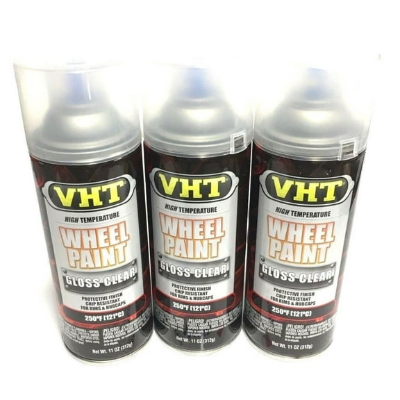 VHT SP184-3 PACK High Temperature Wheel Paint GLOSS CLEAR - 11oz Aerosol