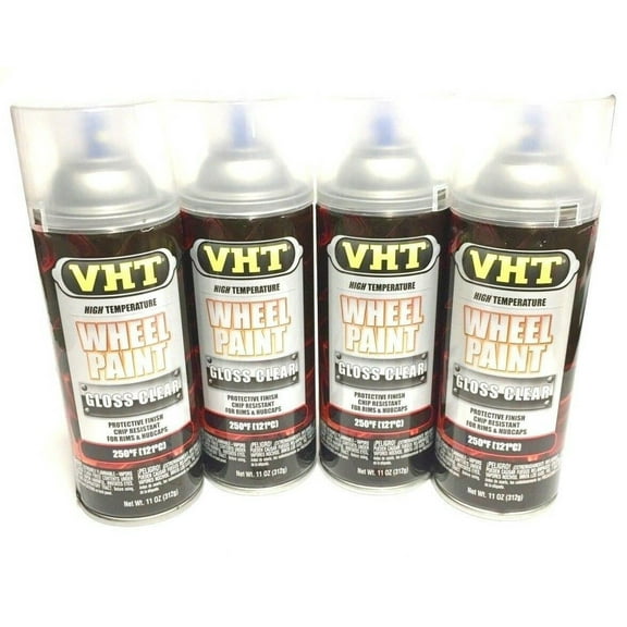 VHT SP184-4 PACK High Temperature Wheel Paint GLOSS CLEAR - 11oz Aerosol