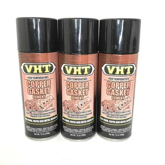 VHT SP21A-3 PACK High Temperature COPPER GASKET CEMENT - Cork, Metal, Paper - 12 oz