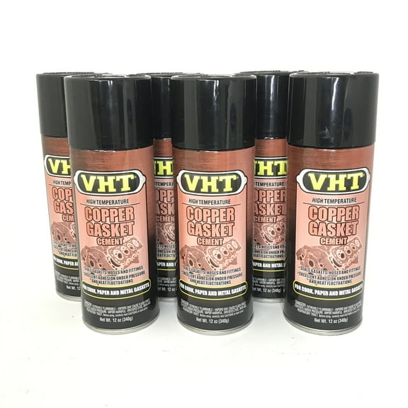 VHT SP21A-6 PACK High Temperature COPPER GASKET CEMENT - Cork, Metal, Paper - 12 oz